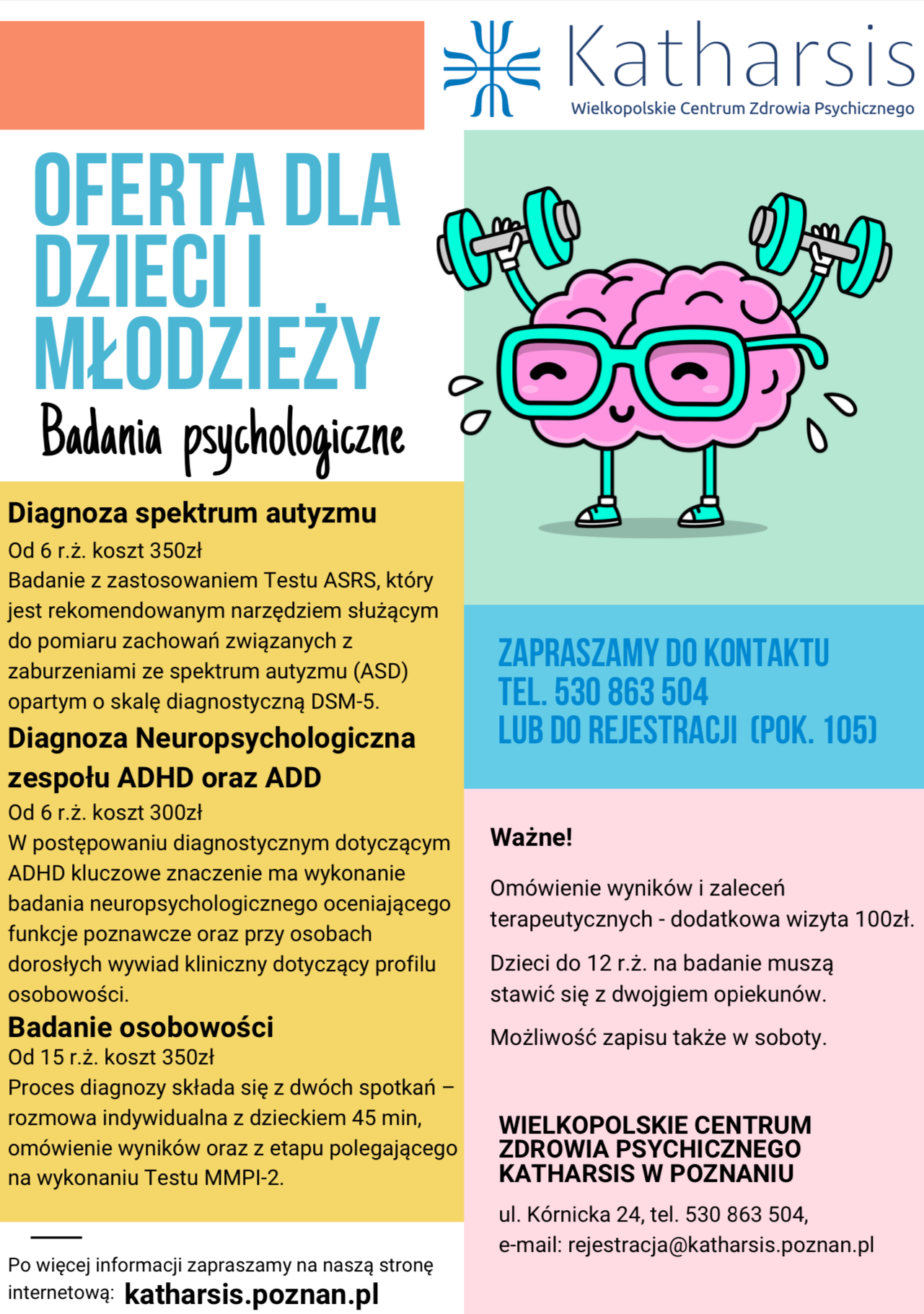 Oferta badań psychologicznych dla dzieci i młodzieży